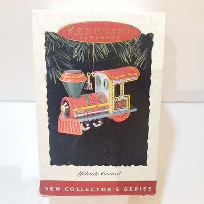 Hallmark Keepsake Ornament Tin Yuletide Locomotive Collectors Series Train 1994 - Thumbnail 6