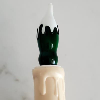Vintage Christmas Candle Nightlight Mouse with Candy Cane & Tree Taiwan Working - Thumbnail 13