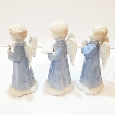 Set Of 3 Vintage Roman Angel Children Choir Figurines Porcelain Christmas - Thumbnail 8