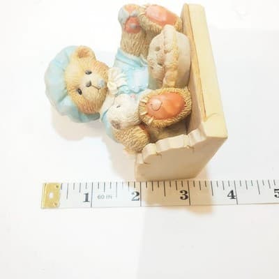 Vtg Cherished Teddies 1993 Little Jack Horner Figurine I'm Plum Happy Friend - Thumbnail 9
