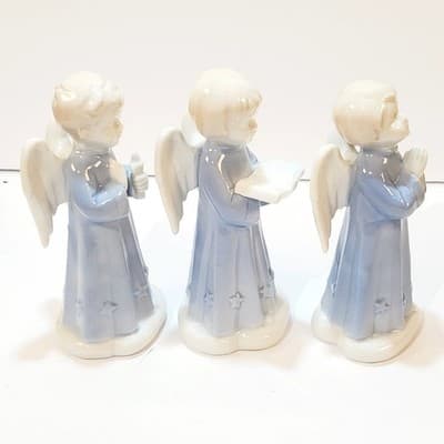 Set Of 3 Vintage Roman Angel Children Choir Figurines Porcelain Christmas - Thumbnail 5