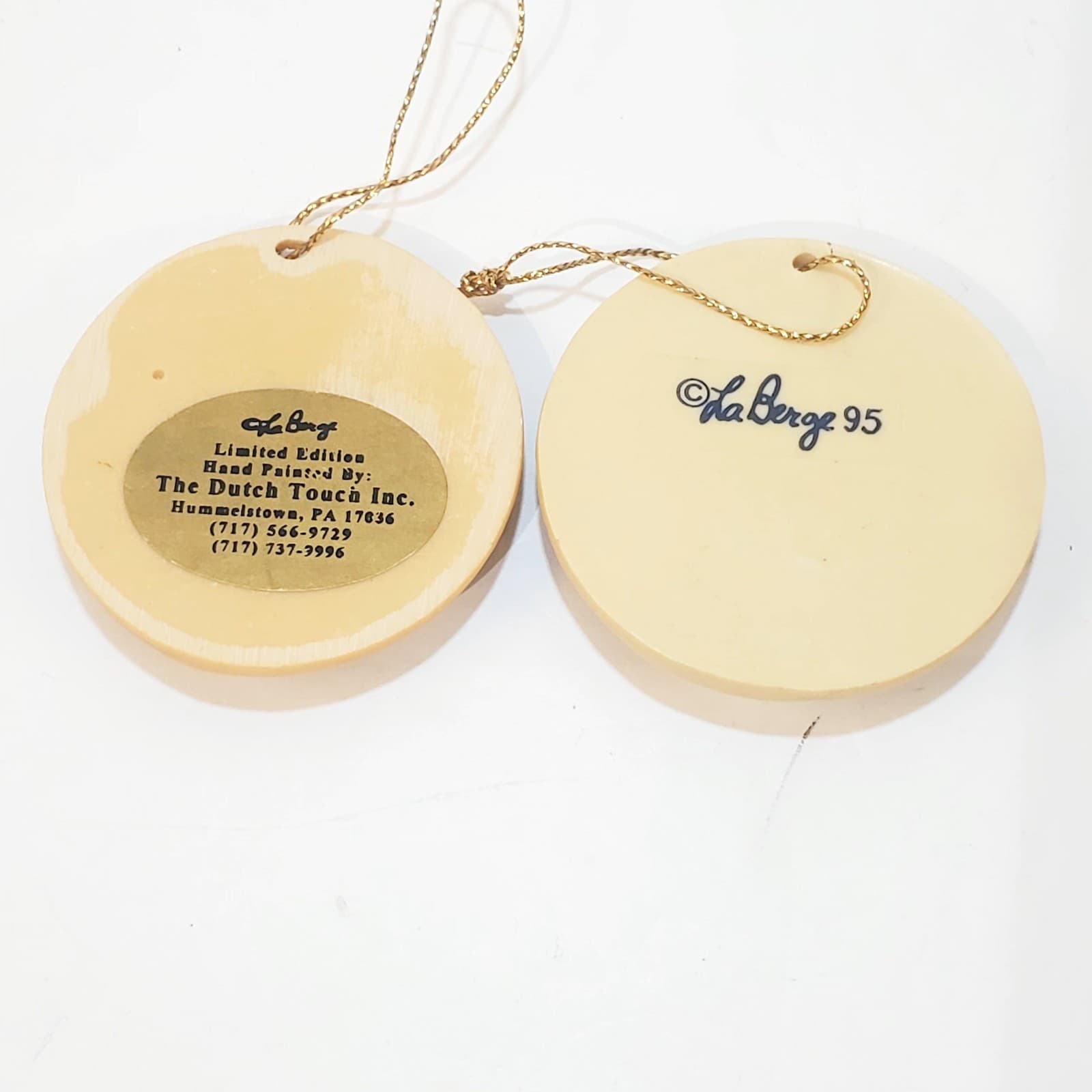 Vintage Lot of 2 LaBerge 90' s Limited Edition Christmas Ornaments Nativity - Thumbnail 4