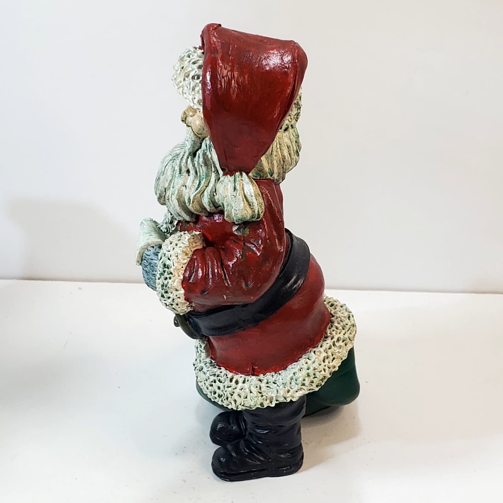 Vtg Rustic Old Time Santa Mr. Claus w/ Christmas List Figurine 1987 TT Decor 8” - Thumbnail 5