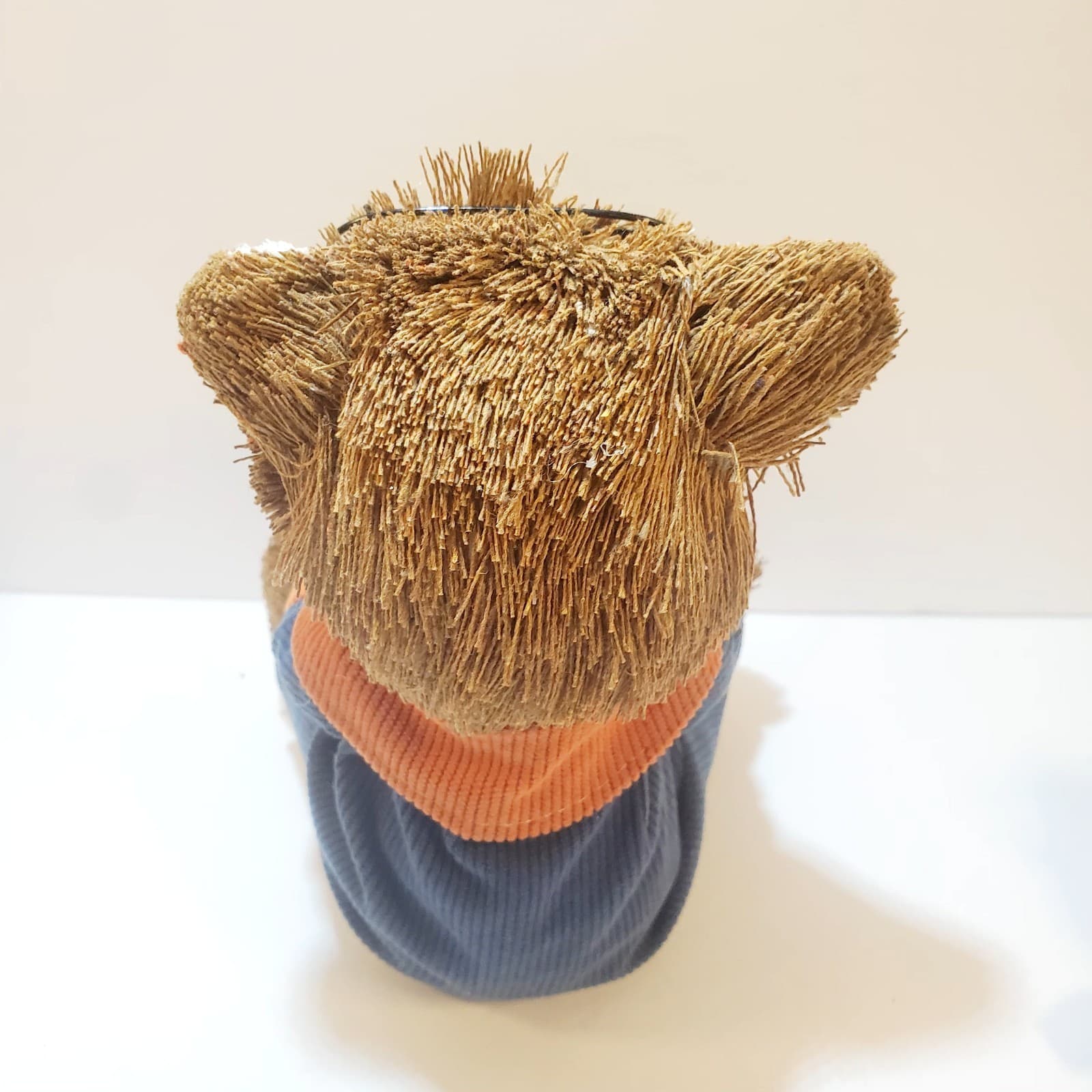 Bear Forest Animal Bristle Straw Bottle Brush Sitting Glasses Reading Home Decor - Thumbnail 3