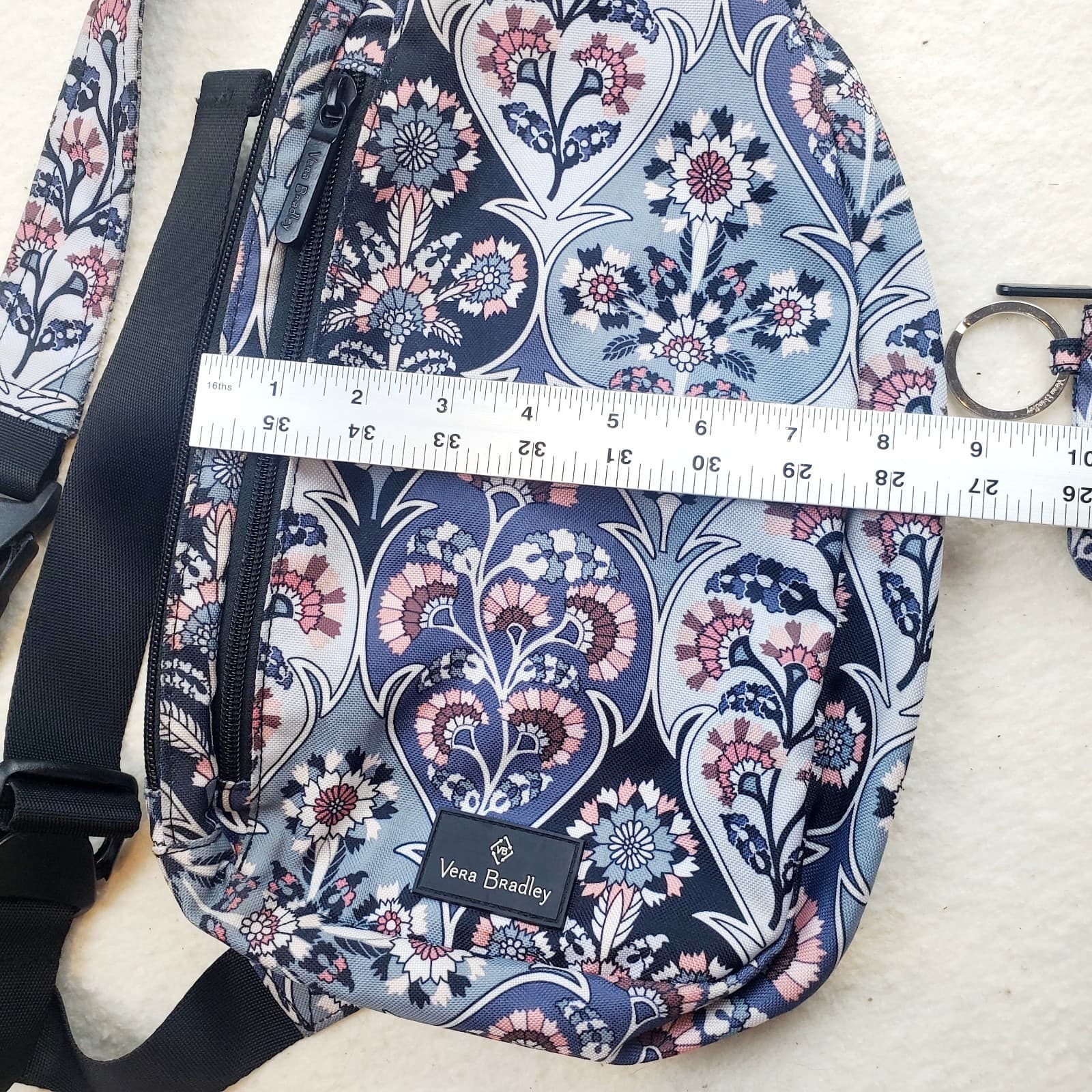 Vera Bradley Lighten Up Essential Compact Sling Purse Ornate Bloom & Zip ID Case - Thumbnail 13