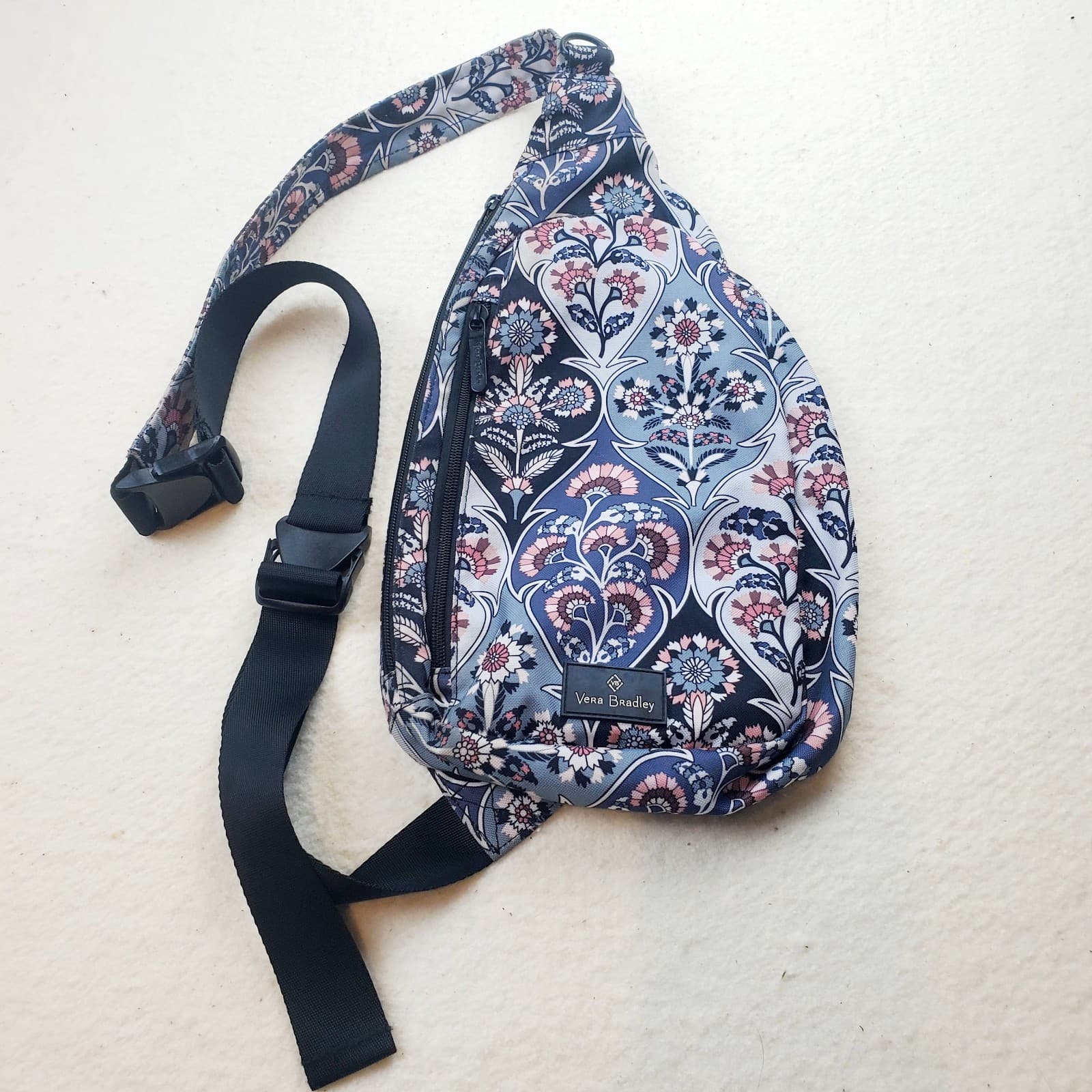 Vera Bradley Lighten Up Essential Compact Sling Purse Ornate Bloom & Zip ID Case - Thumbnail 3