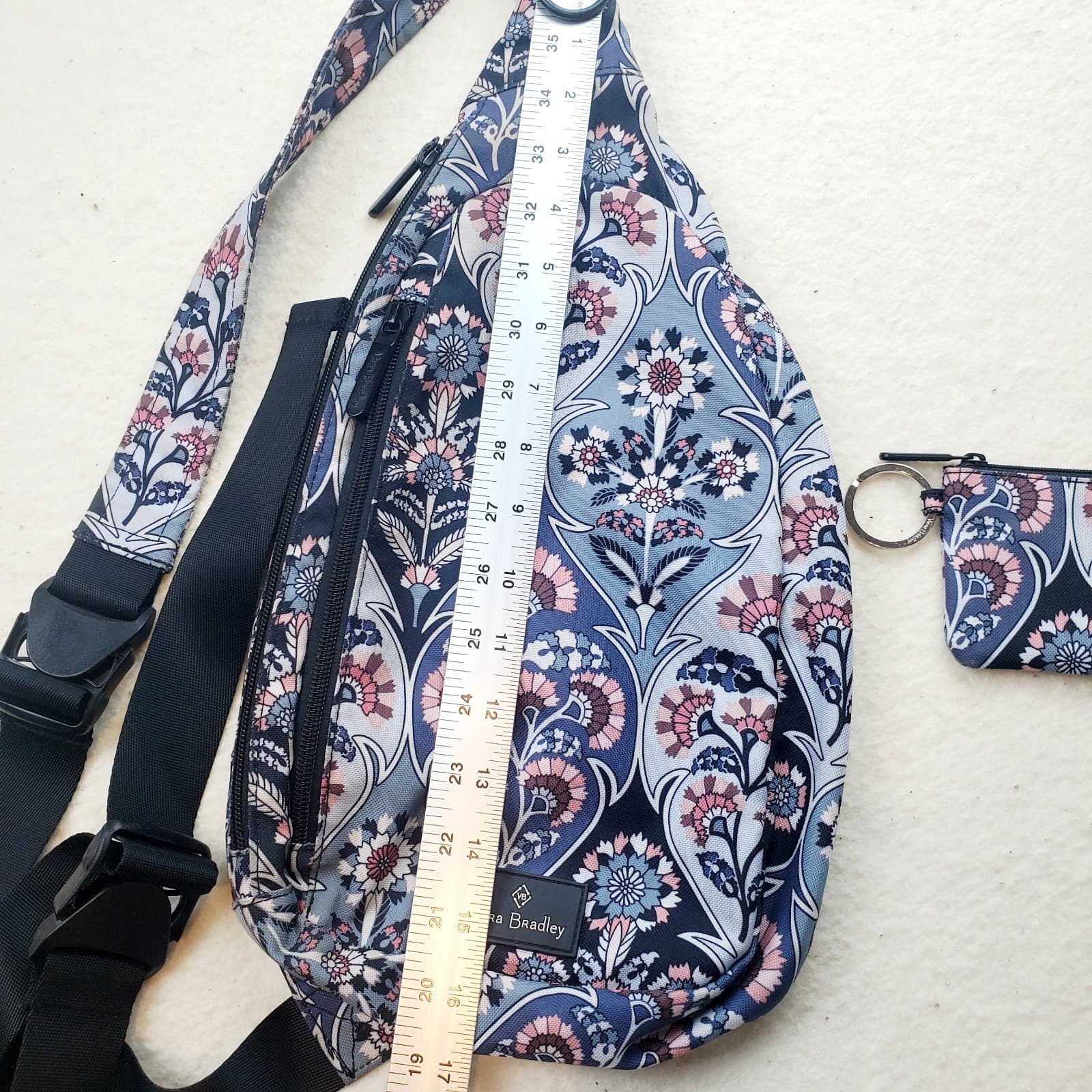 Vera Bradley Lighten Up Essential Compact Sling Purse Ornate Bloom & Zip ID Case - Thumbnail 12