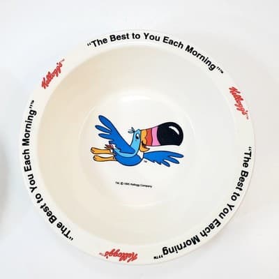 Vintage 1995 Fruit Loops Plastic Cereal Bowl Kelloggs Toucan Sam Retro 90s