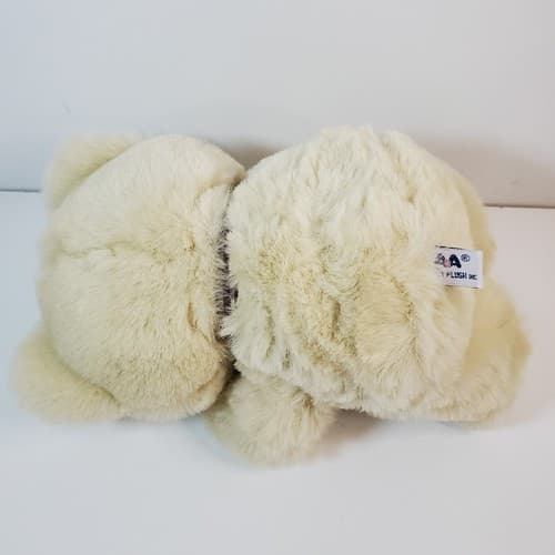 A & A Plush Teddy Bear Tan with Plaid Bow Fluffy Stuffed Animal 10 in - Thumbnail 2