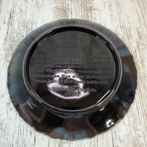 Fenton 1980 Christmas in America Carnival Glass Collector Plate No 11 Church 8" - Thumbnail 4