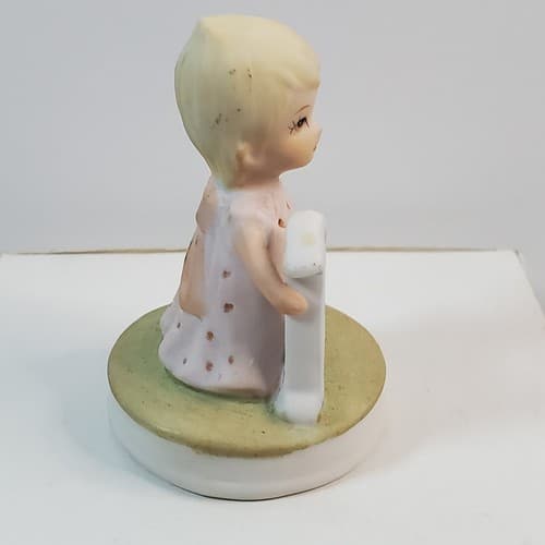 Vintage 1982 Lefton 1st Birthday Baby Girl Figurine Cake Topper Christopher - Thumbnail 2