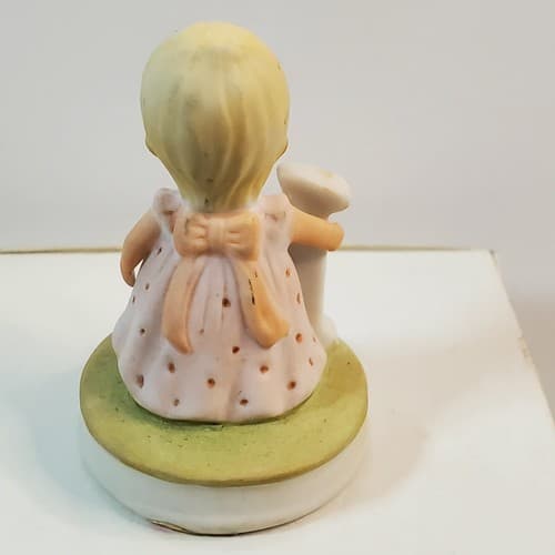 Vintage 1982 Lefton 1st Birthday Baby Girl Figurine Cake Topper Christopher - Thumbnail 3