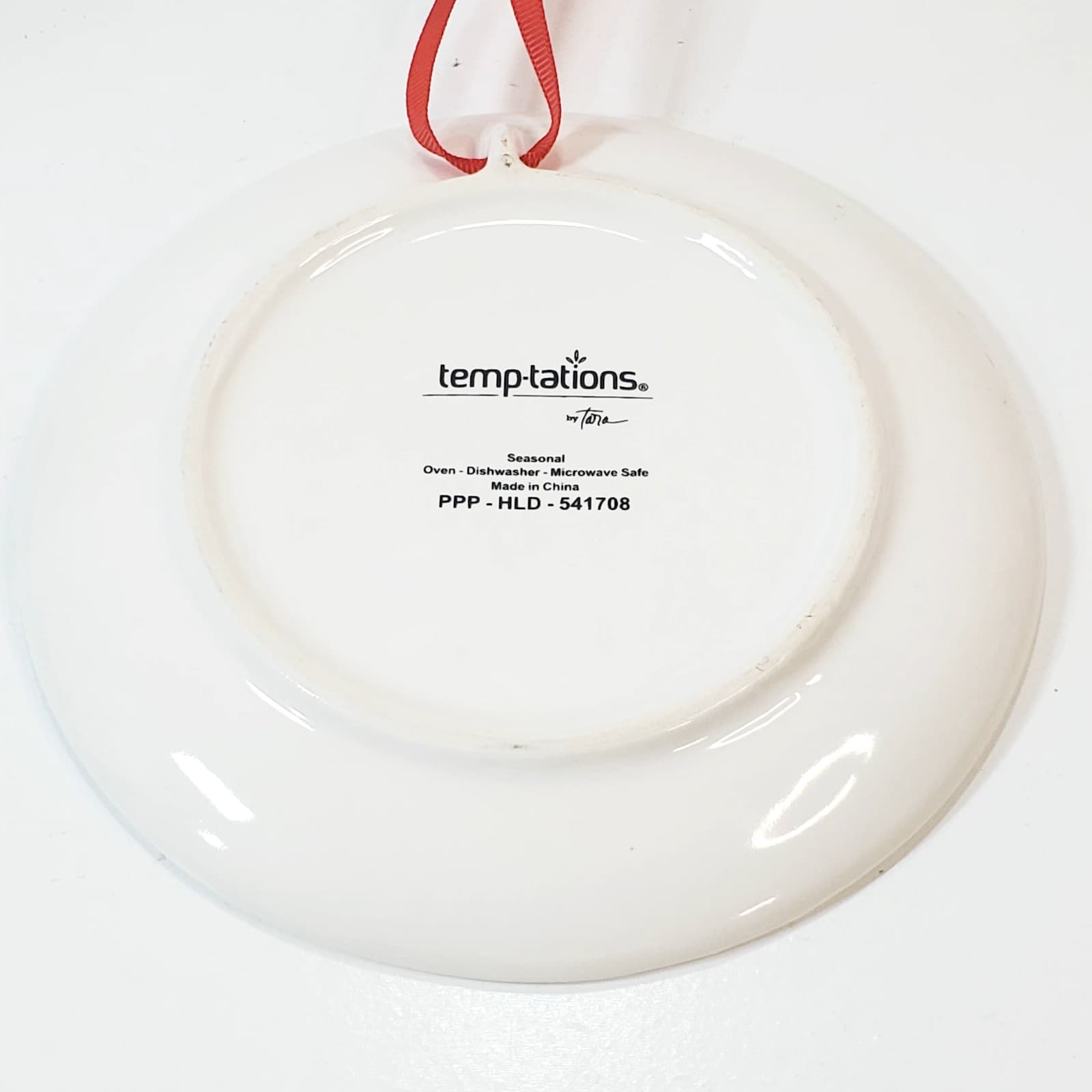 Temptations By Tara 12 Days Of Christmas 6" Plate #2 Cardinal Red Ribbon Hanger - Thumbnail 3