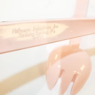 Vintage Mid-Century Pink Plastic Serving Soon And Fork Flamingo Palm Tree 10.5" - Thumbnail 7