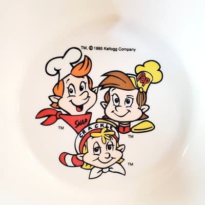 Vtg 1995 Rice Krispies Plastic Cereal Bowl Kelloggs Snap Crackle Pop Retro 90s - Thumbnail 2