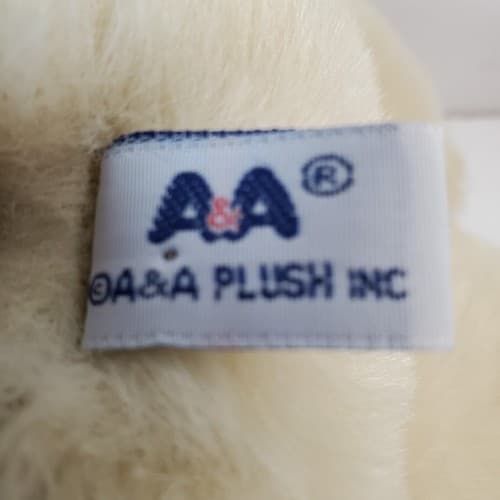 A & A Plush Teddy Bear Tan with Plaid Bow Fluffy Stuffed Animal 10 in - Thumbnail 3