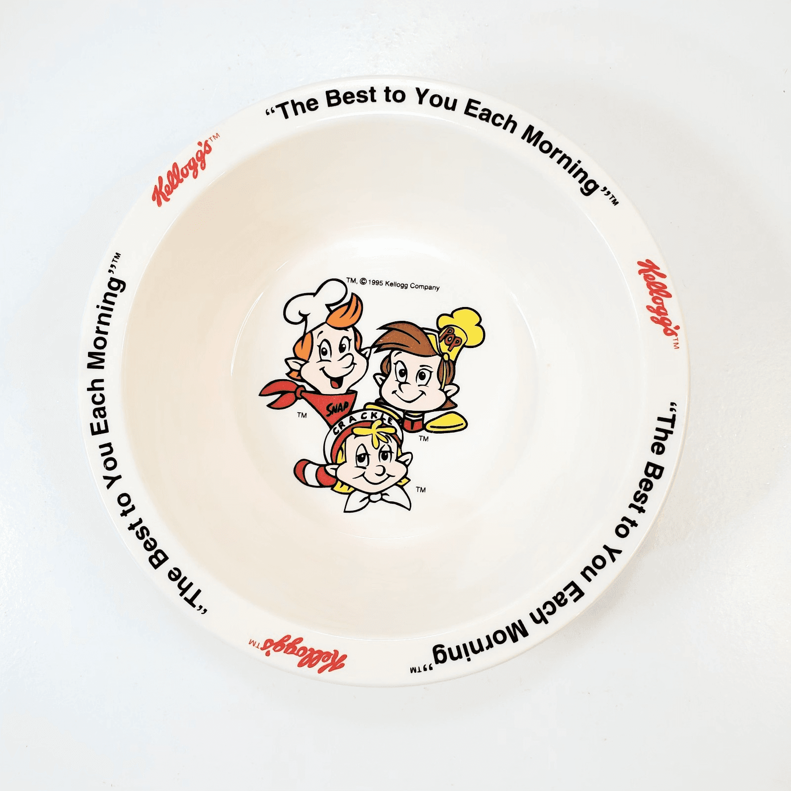 Vtg 1995 Rice Krispies Plastic Cereal Bowl Kelloggs Snap Crackle Pop Retro 90s