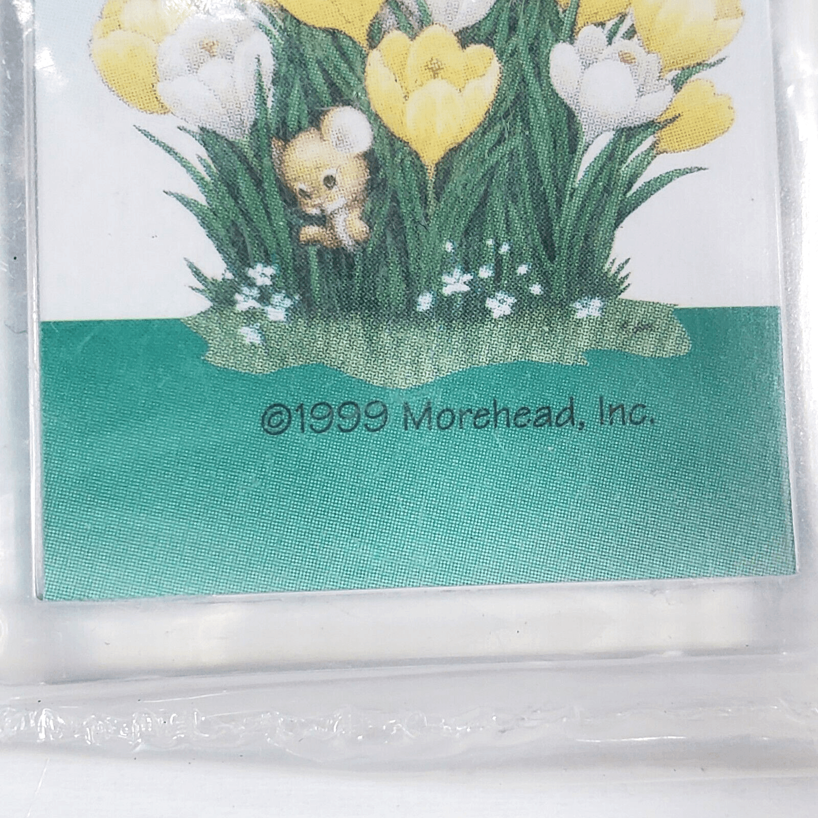2 Vtg Refrigerator Magnets 1999 Morehead Inc Bunny Bird Flowers Easter Spring - Thumbnail 4