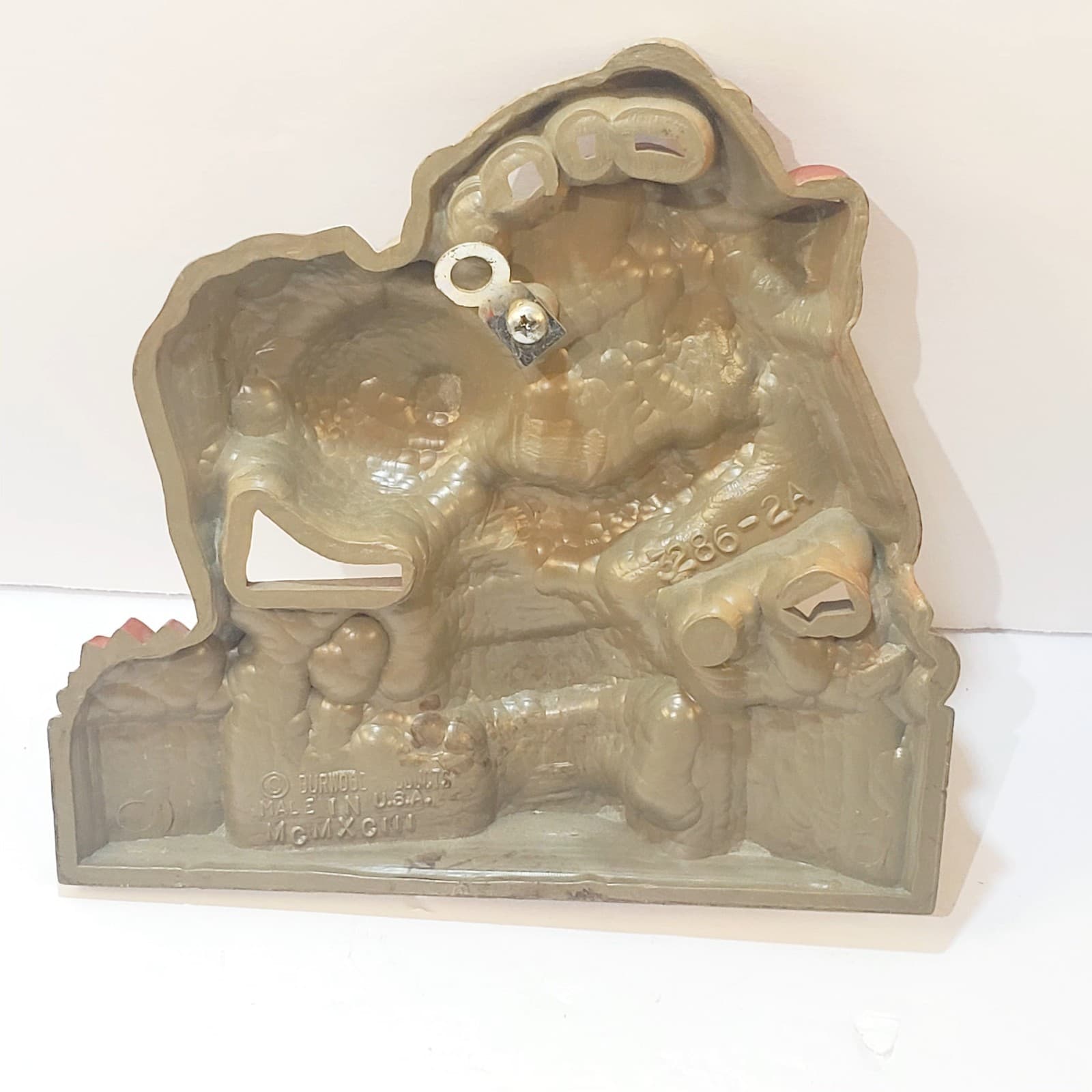 Vintage Burwood Homco Christmas Santa Teddy Bear Plaque 3286-2A USA 6 inch - Thumbnail 3