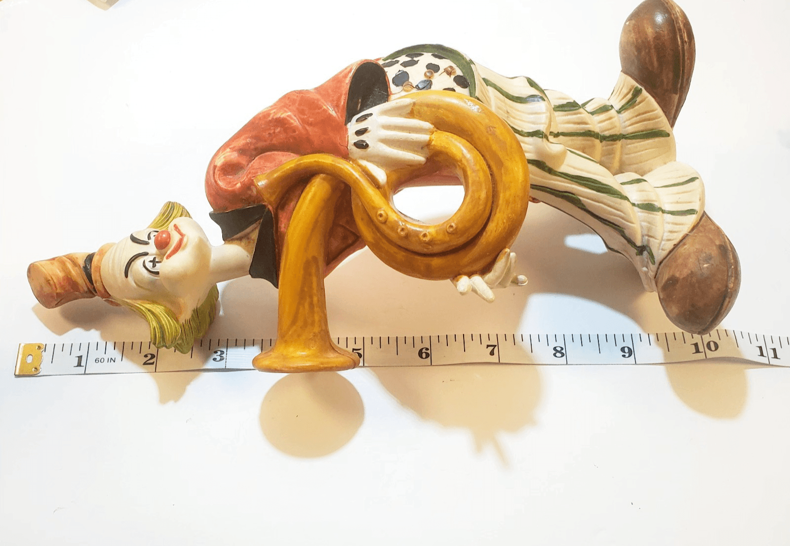 Vintage Italy Resin 10" Tall Clown Circus Act Sousaphone Figure Figurine Statue - Thumbnail 8