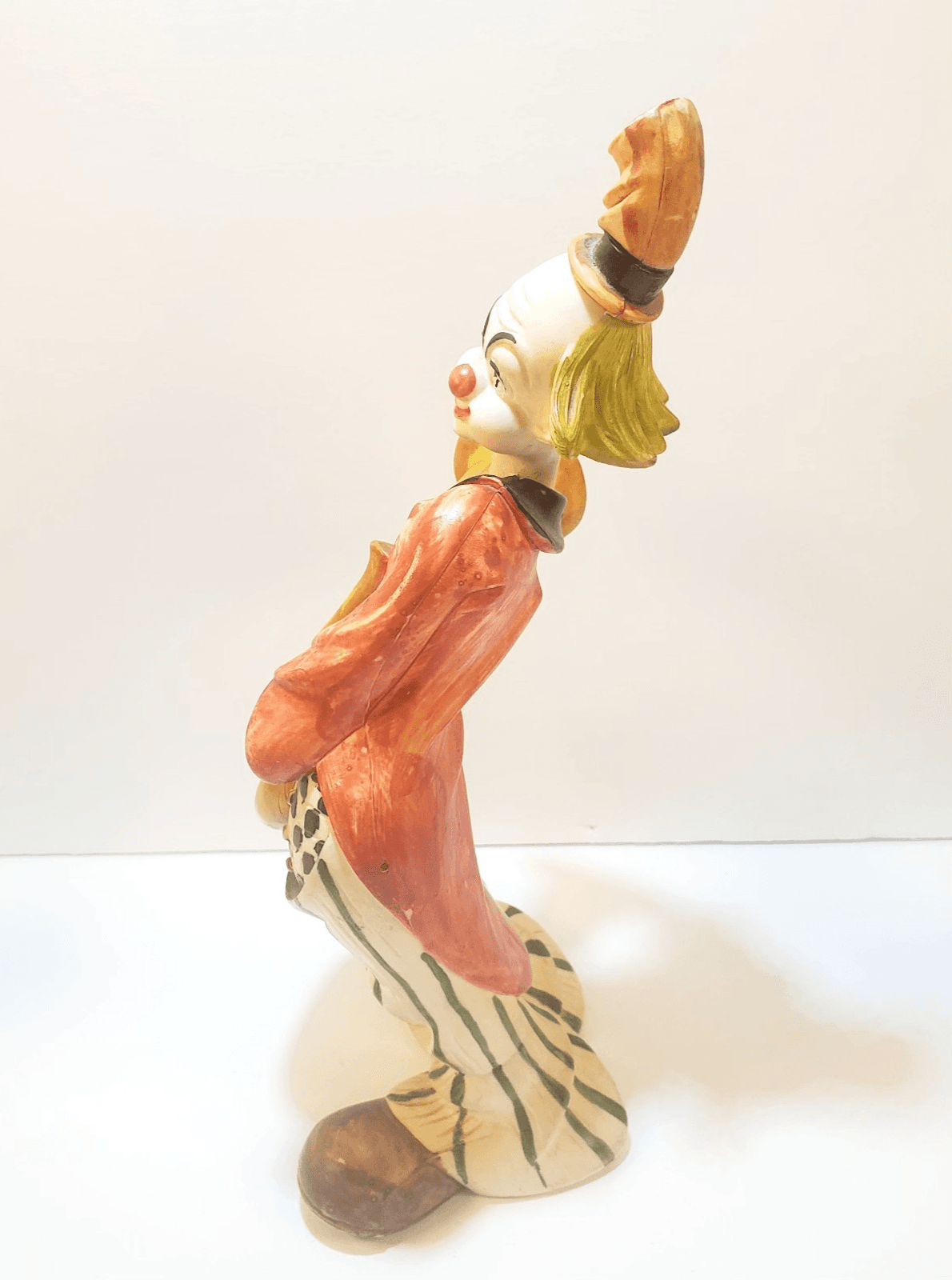 Vintage Italy Resin 10" Tall Clown Circus Act Sousaphone Figure Figurine Statue - Thumbnail 3