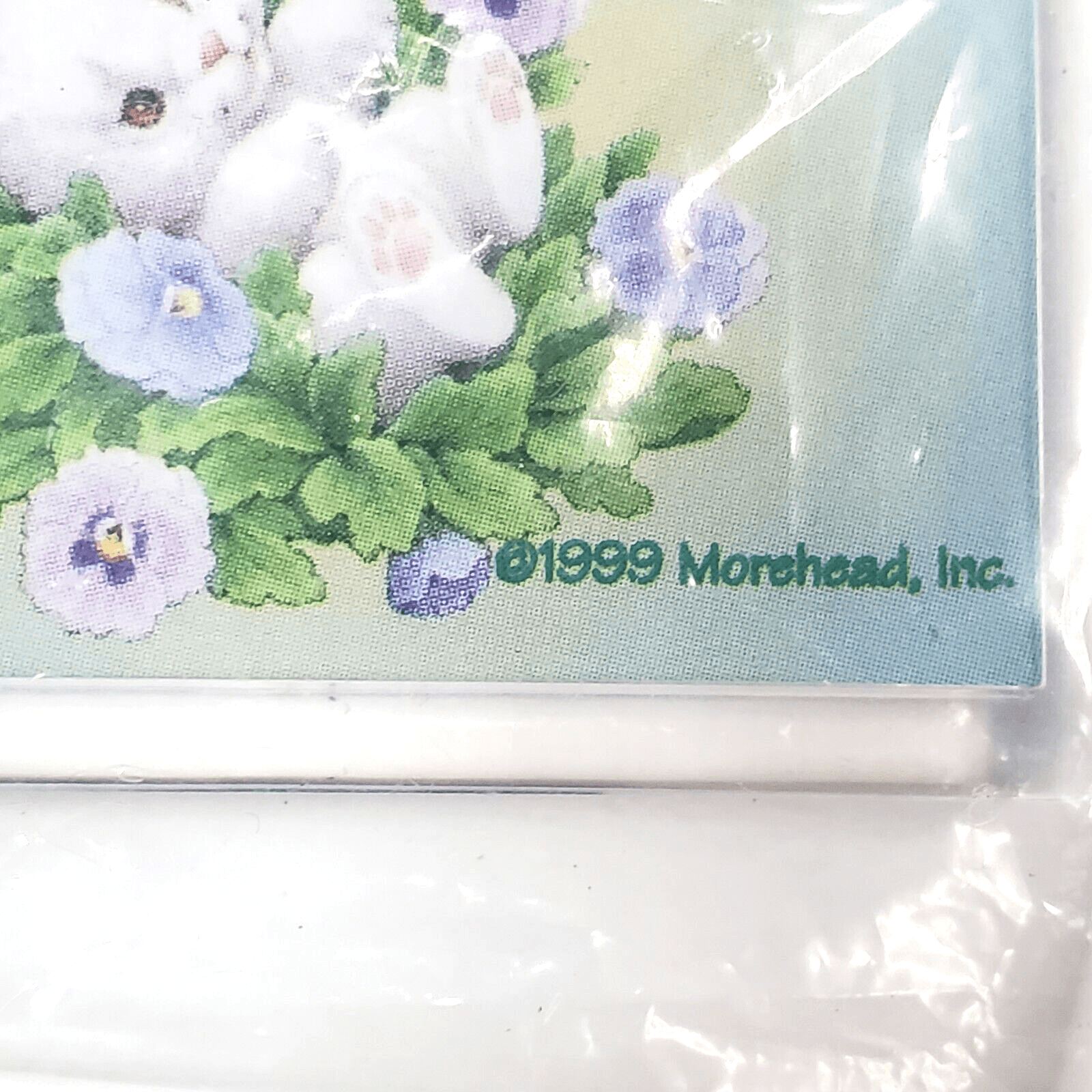 2 Vtg Refrigerator Magnets 1999 Morehead Inc Bunny Bird Flowers Easter Spring - Thumbnail 3