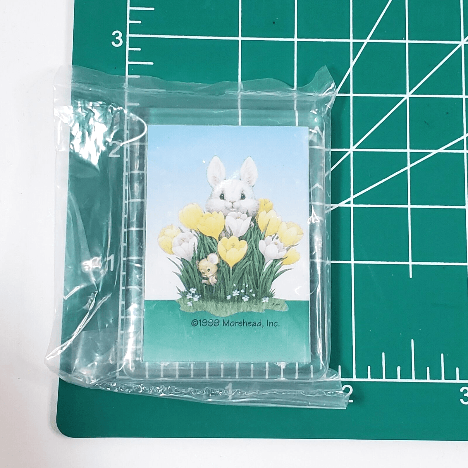 2 Vtg Refrigerator Magnets 1999 Morehead Inc Bunny Bird Flowers Easter Spring - Thumbnail 6