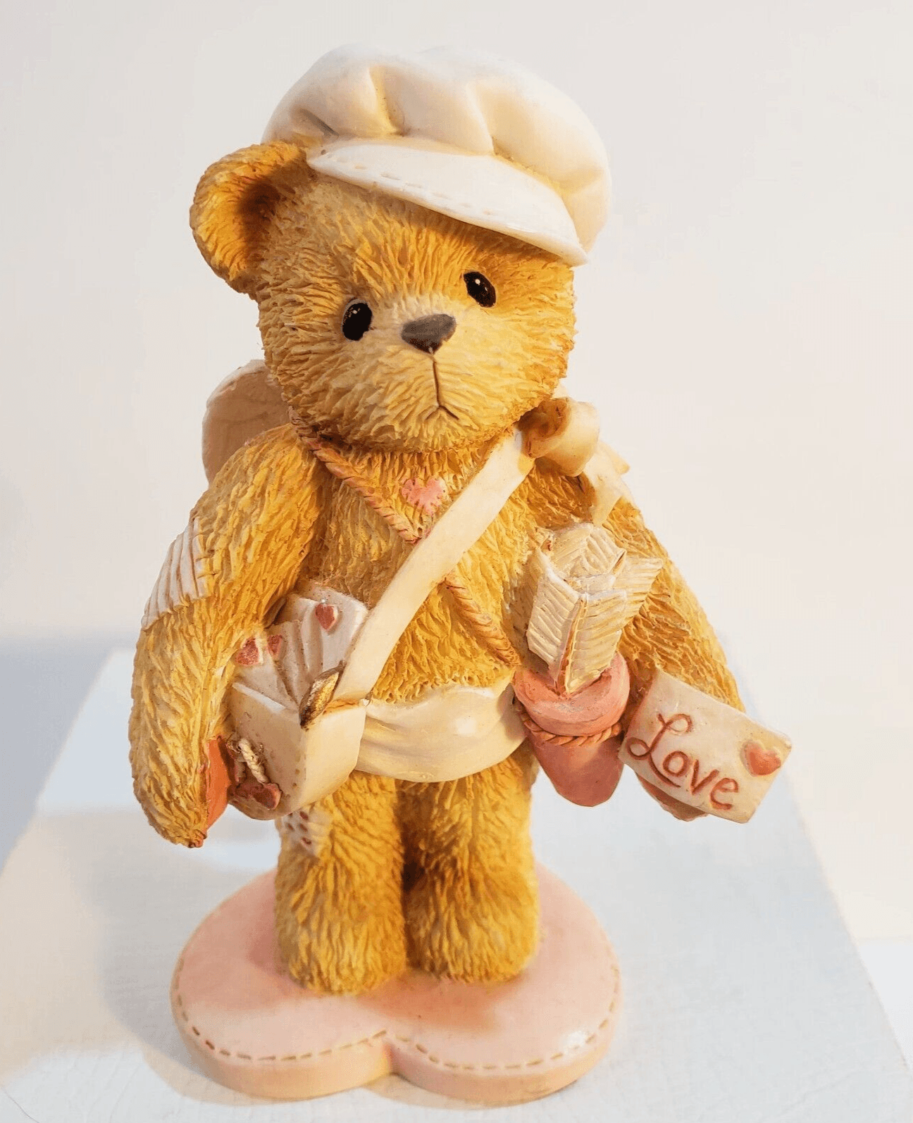 Vintage 1994 Cherished Teddies Sent With Love Mailman Carrier Figurine Enesco