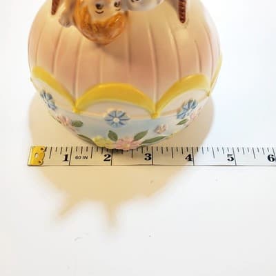 Vintage Napcoware Newborn Baby Boy Girl Hot Air Balloon Planter Shower Gift - Thumbnail 10