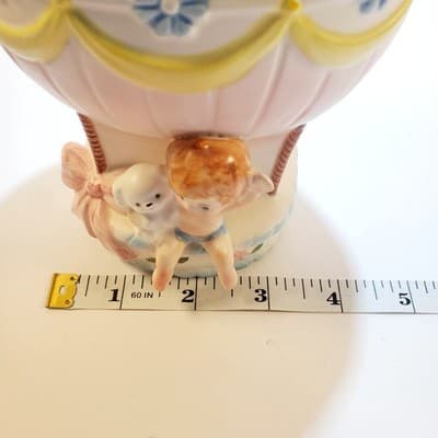 Vintage Napcoware Newborn Baby Boy Girl Hot Air Balloon Planter Shower Gift - Thumbnail 9
