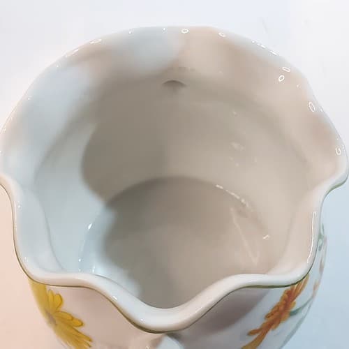 Vintage Seymour Mann Chrysanthemum Watercolor Eda Sugar Bowl Vase Planter - Thumbnail 6