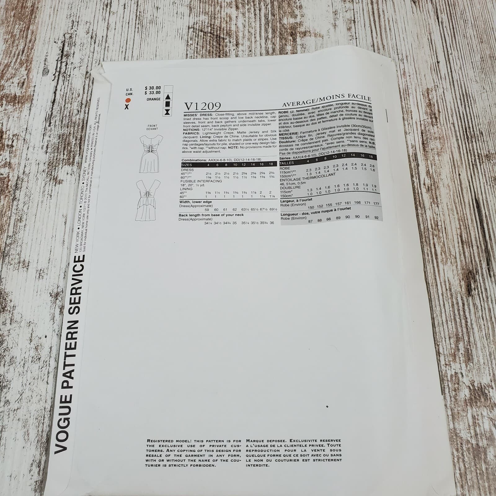 Vogue Designer Sewing Pattern V1209 Rachel Comey Misses Dress Uncut AAX 4-6-8-10 - Thumbnail 4