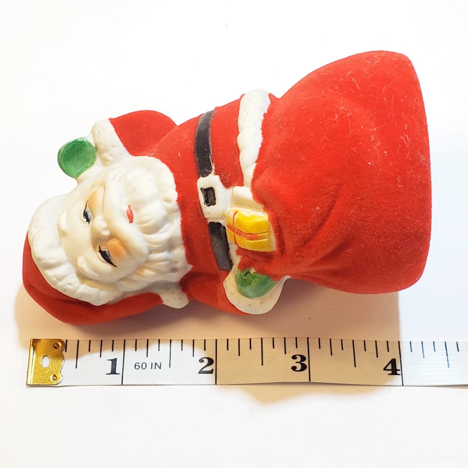 Vtg Giftco Inc 1985 Flocked Santa Bell Made In Taiwan Christmas Holiday Decor - Thumbnail 11