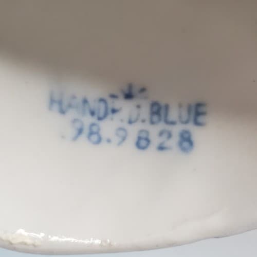 Vintage Delft Dutch Milk Maid Bell Figurine w/ Buckets copyright E.H.98.9828 - Thumbnail 6