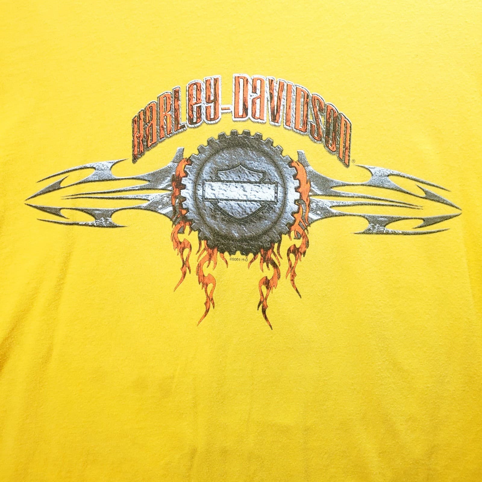 Vtg 2004 Harley Davidson Long Sleeve Yellow Graphic Shirt XL Las Vegas Nevada - Thumbnail 6