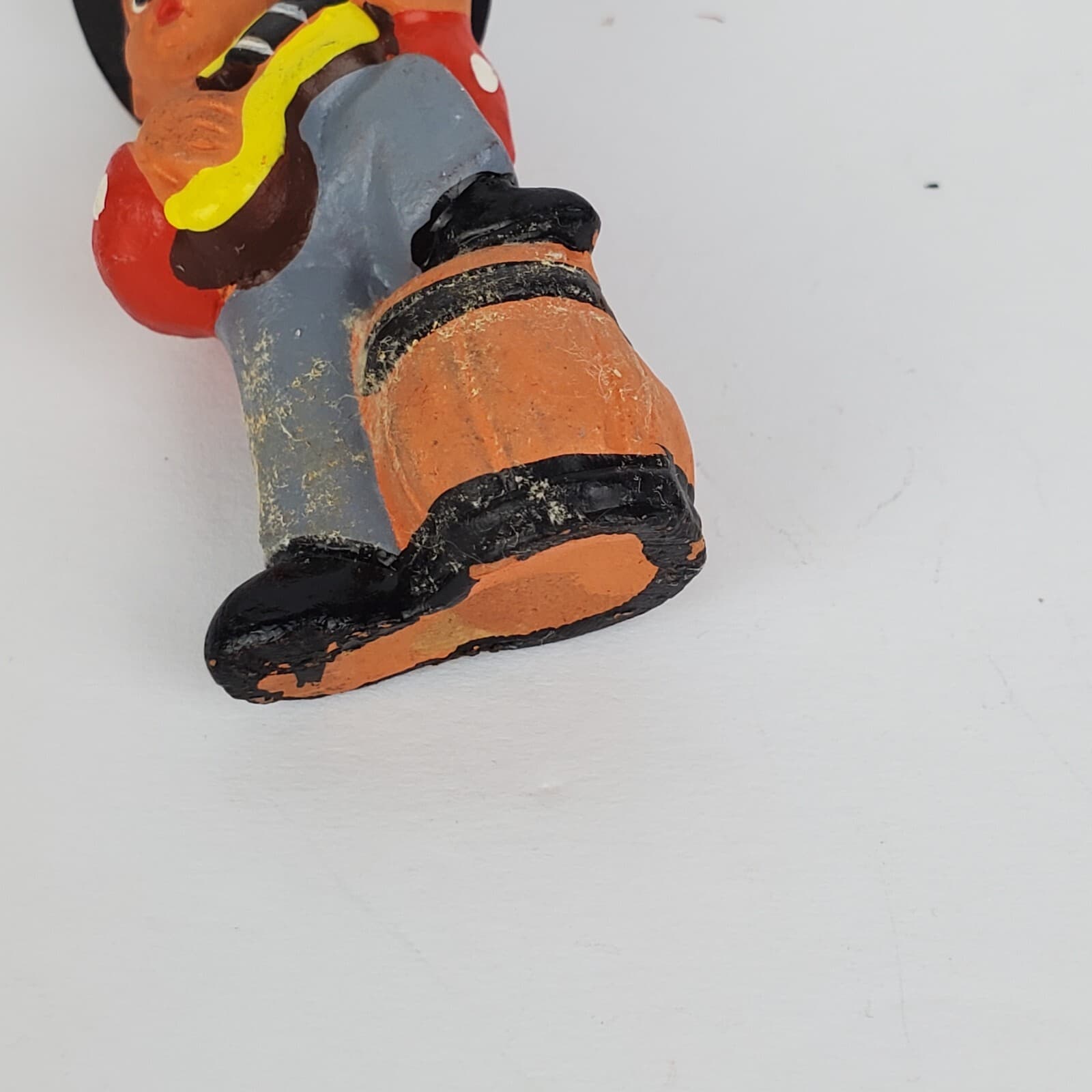 Vintage 60's Figuras Alborox Spanish Terra Cotta Boy with Guitar Figurine - Thumbnail 5