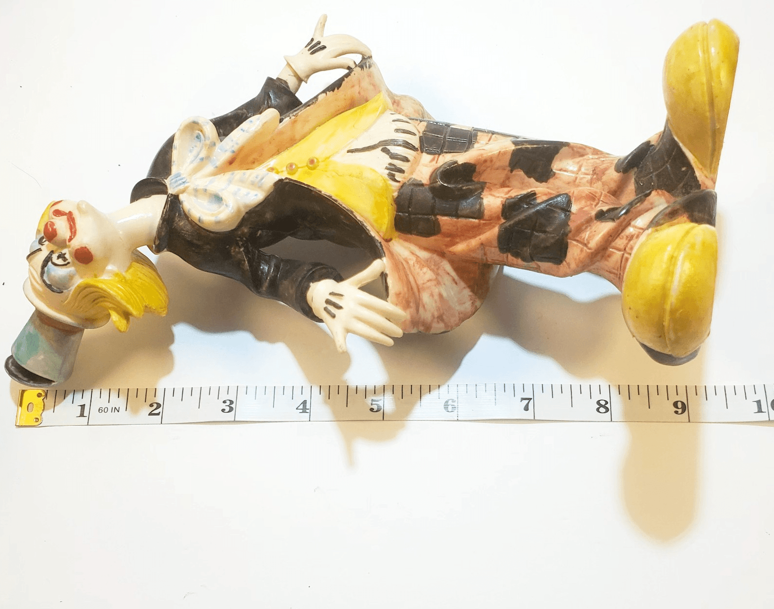 Vintage Italy Resin 9 inch Tall Bowing Clown Circus Act Figure Figurine Statue - Thumbnail 8