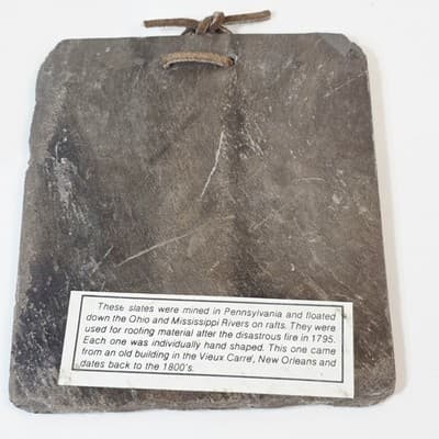 Vtg New Orleans Roofing Slate Wall Decor Dixie Beer Tabasco Shrimp Hand Painted - Thumbnail 4