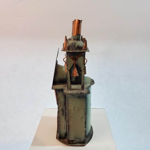 Artisan Crafted Ayacucho Peru Copper & Bronze Church Bells Spires Patina - Thumbnail 4