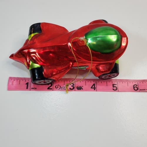 Futuristic Red Race Car Plastic Acrylic Christmas Tree Ornament - Thumbnail 5