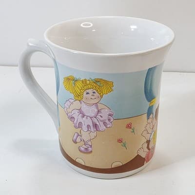 Vintage 1984 Cabbage Patch Kids Ballerina Dance Coffee Tea Cup Mug O.A.A. Inc - Thumbnail 4