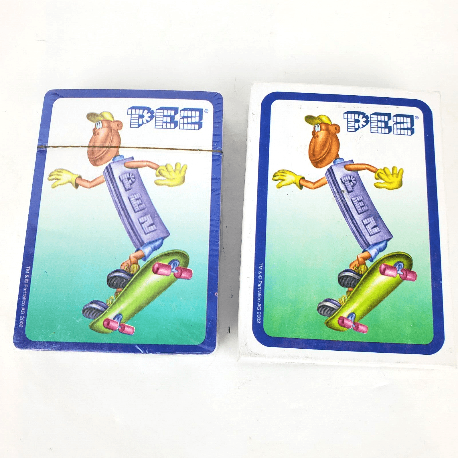 Vtg 2002 Pez Playing Cards Ape Monkey Skateboarding Plastic Coated Poker Size