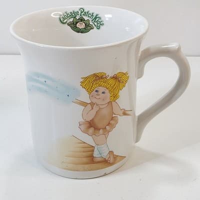 Vintage 1984 Cabbage Patch Kids Ballerina Dance Coffee Tea Cup Mug O.A.A. Inc