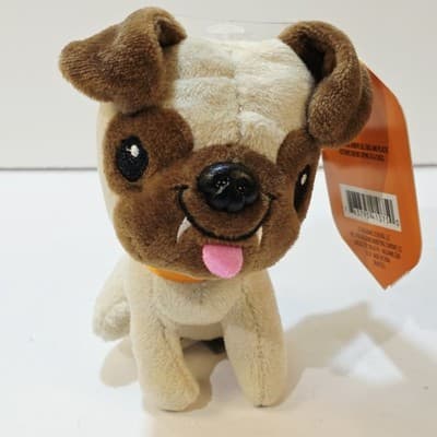 Hallmark Halloween Mini Pug Dog Bat Plush Fangs 4.5" Stuffed Animal NWT