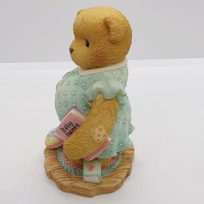 Vintage 1998 Cherished Teddies Anxiously Awaiting the Arrival Figurine #476978 - Thumbnail 2