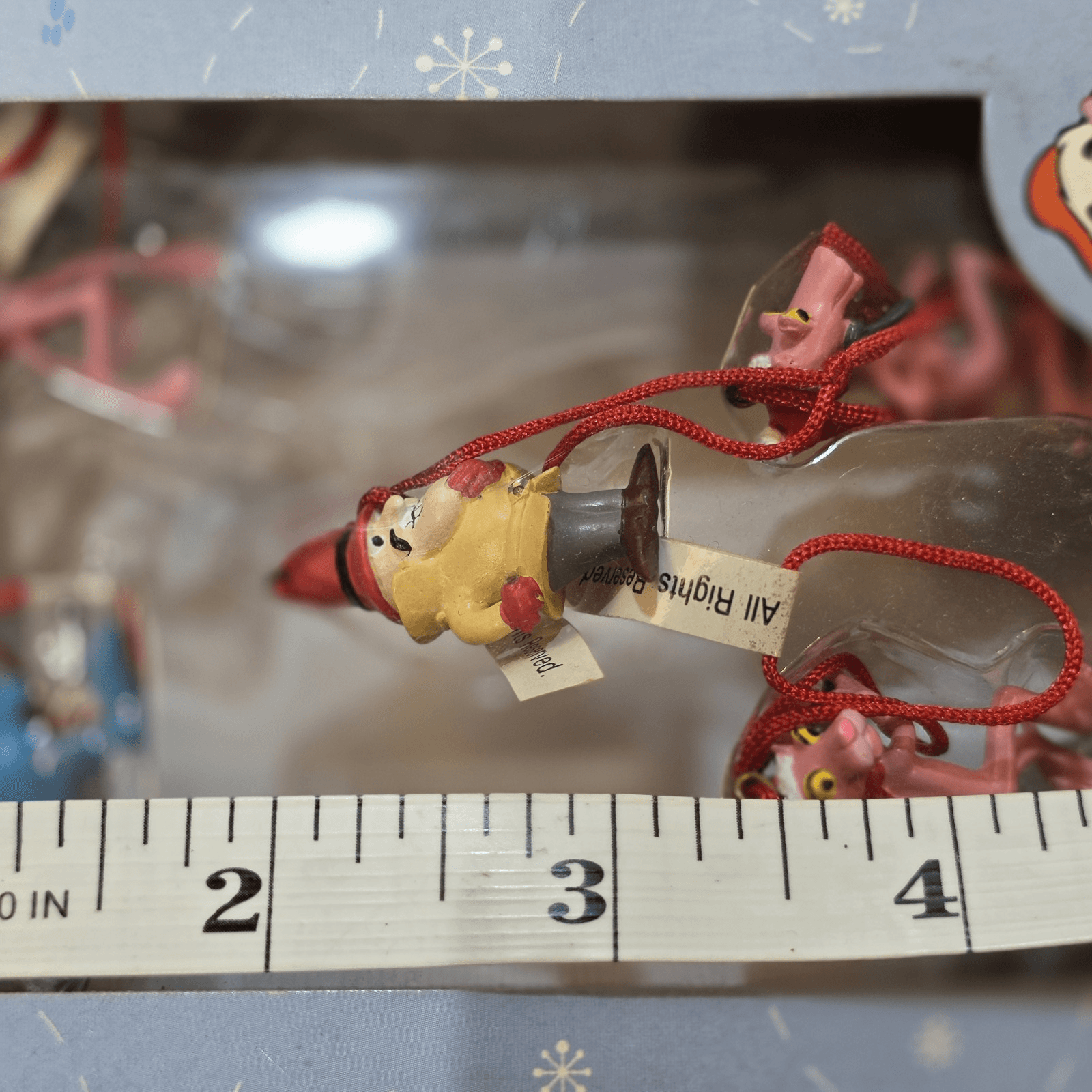 Vintage 2004 Pink Panther Miniature Christmas Tree Ornaments 5 Pack Box Set - Thumbnail 9