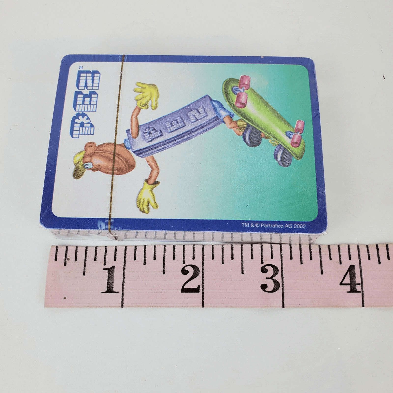 Vtg 2002 Pez Playing Cards Ape Monkey Skateboarding Plastic Coated Poker Size - Thumbnail 8
