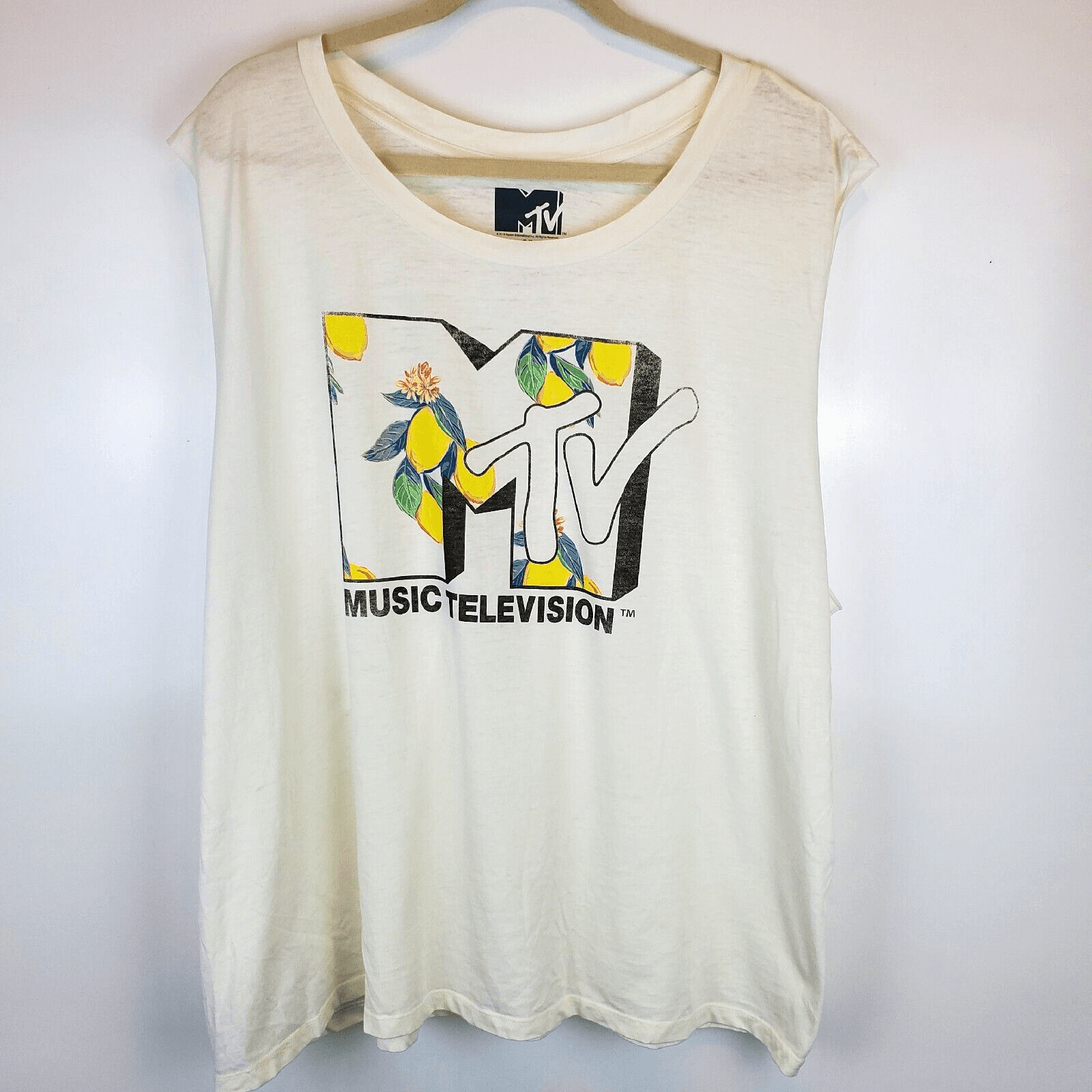 2018 Mtv Music Television Deep Cut Sleeveless Shirt Size 3X Summer Lemons