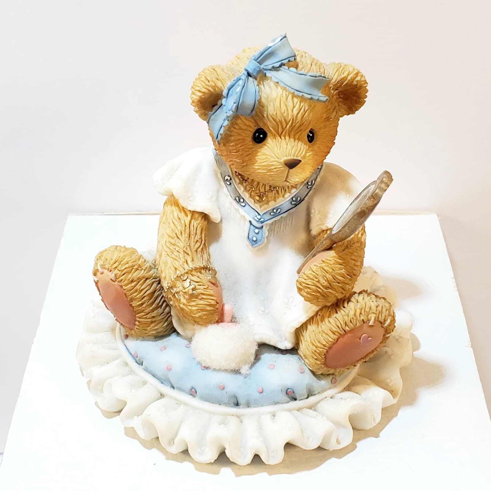 Vtg 2000 Cherished Teddies Monica Mondays Child Is Fair of Face Figurine
