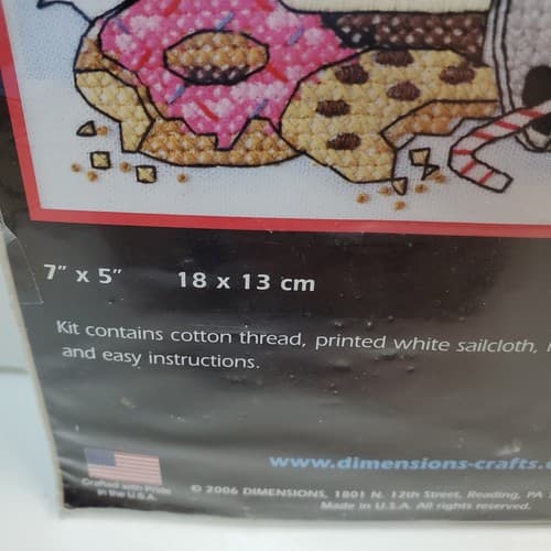 Dimensions 2006 Stamped Cross Stitch Kit What Happens at Grandma's 65033 7" x 5" - Thumbnail 2